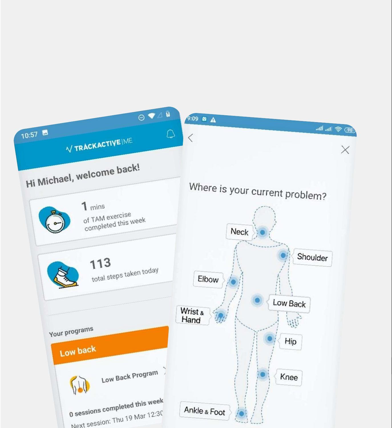 TrackActive Me — virtual physio app